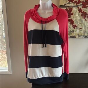 Coco & Main cowl neck long sleeve shirt